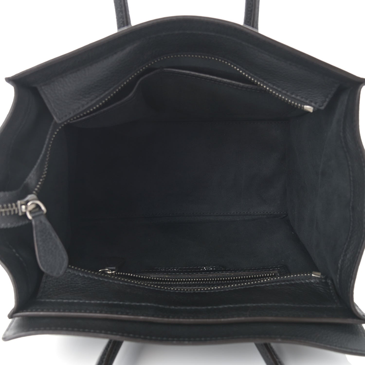 Celine Drummed Calfskin Micro Luggage Black 7 of 11