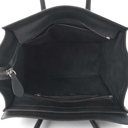 Celine Drummed Calfskin Micro Luggage Black 7 of 11