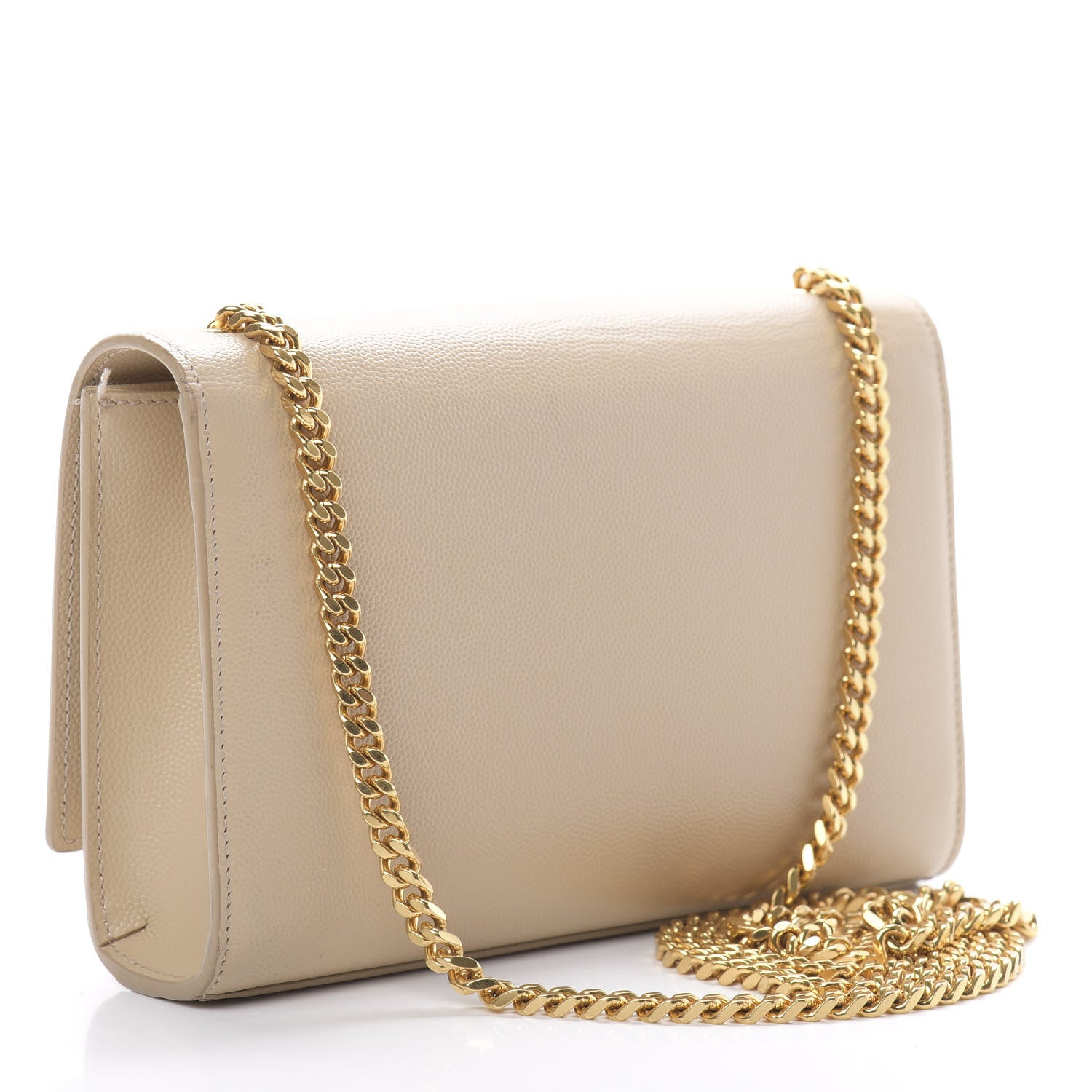 Saint Laurent Grain De Poudre Small Monogram Kate Satchel Nude Powder 3 of 14