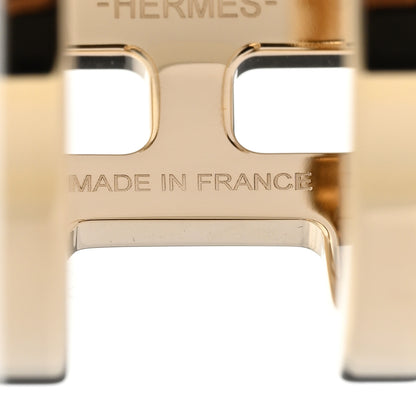Hermes Permabrass H En Rond Scarf Ring Gold 4 of 5