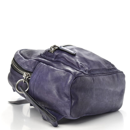 MCM Lambskin Small Tumbler Backpack Navy 2 of 9