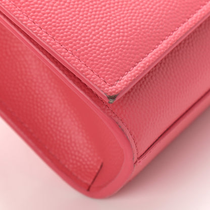 Saint Laurent Grain De Poudre Small Classic Monogram Kate Satchel Lipstick Fuchsia 11 of 15