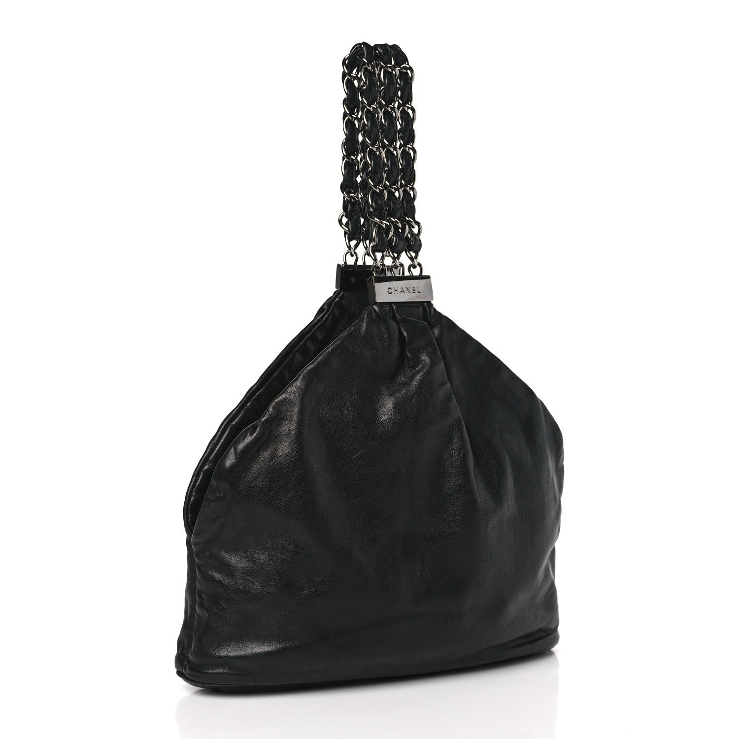 Chanel Lambskin Mini Rock and Chain Hobo Black 3 of 9