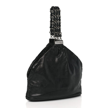 Chanel Lambskin Mini Rock and Chain Hobo Black 3 of 9