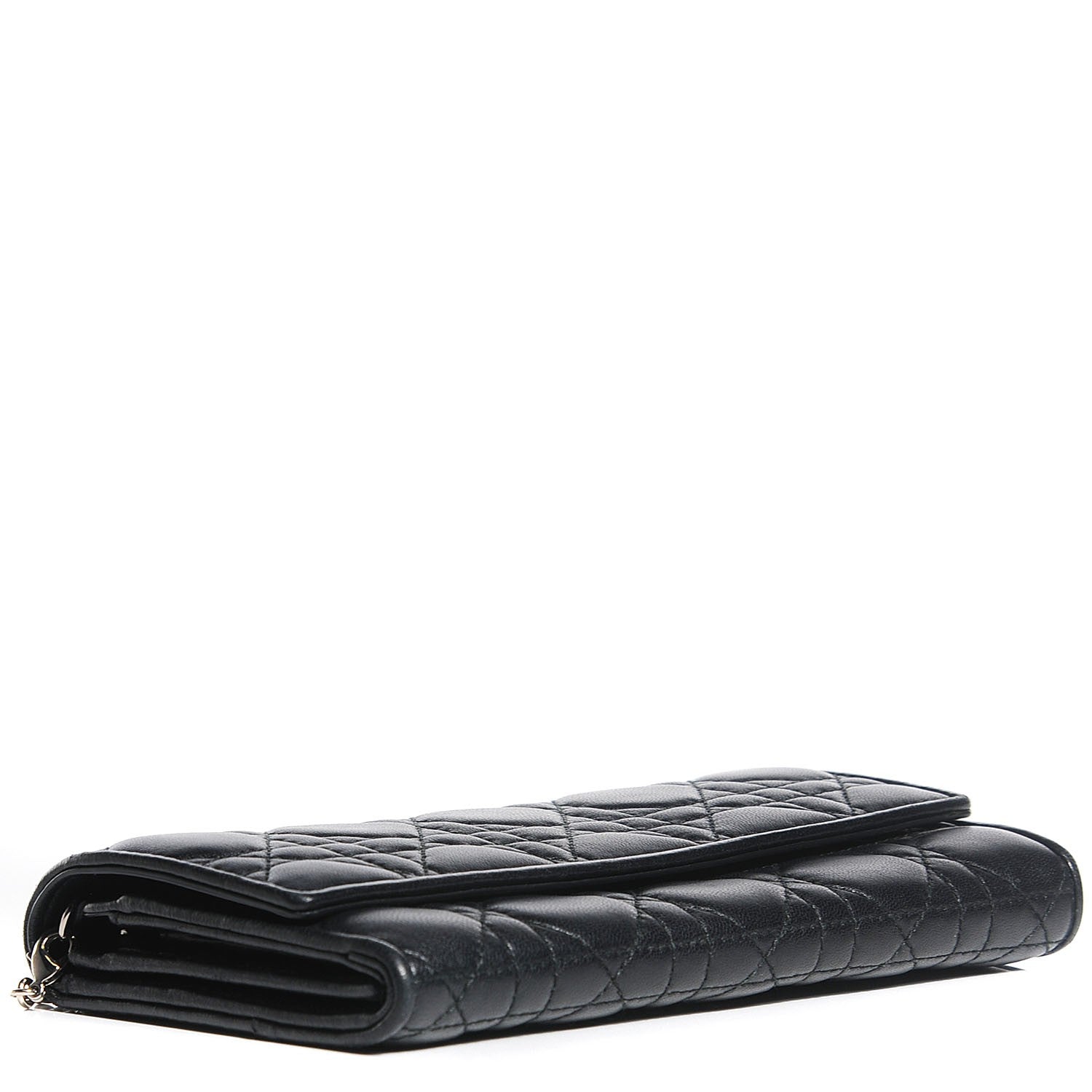 Christian Dior Lambskin Cannage Lady Dior Rendezvous Wallet On Chain Black 4 of 7