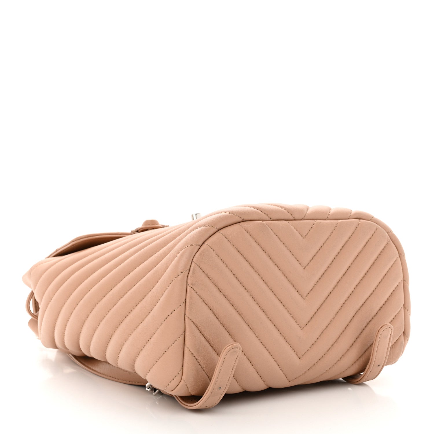 Chanel Calfskin Chevron Quilted Small Urban Spirit Backpack Beige 4 of 14