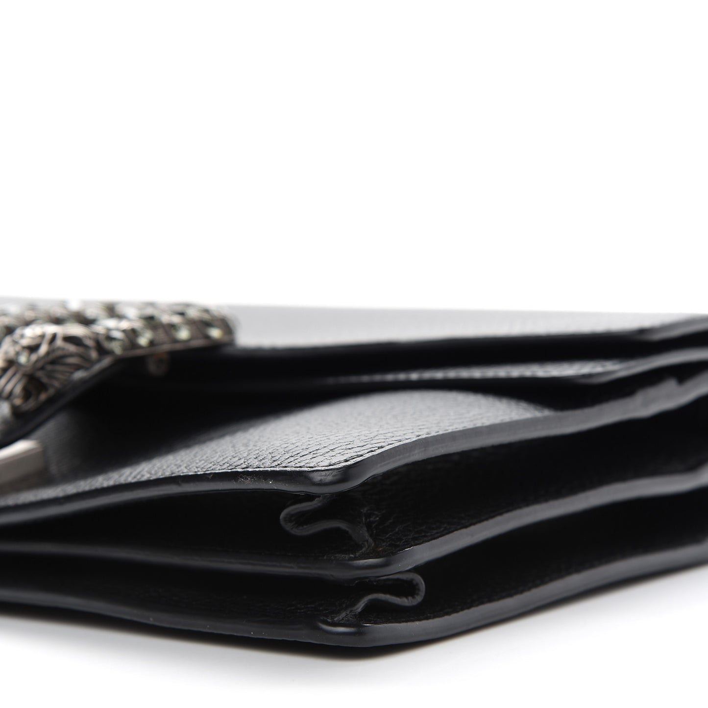 Pebbled Calfskin Small Dionysus Shoulder Bag Black