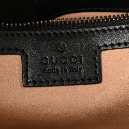 Gucci Calfskin Matelasse Small GG Marmont Shoulder Bag Black 6 of 10