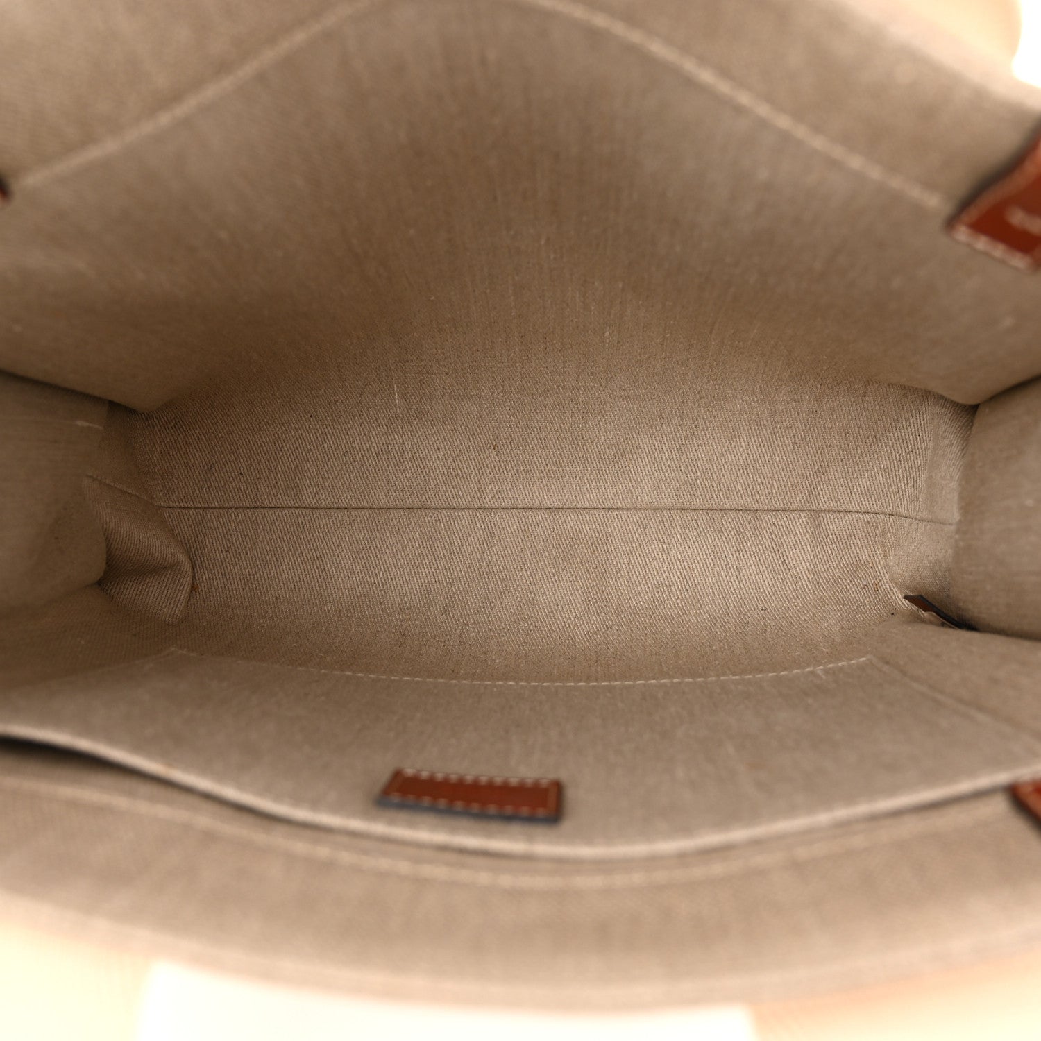 Chloe Cotton Calfskin Medium Woody Ribbon Tote White Brown 5 of 13