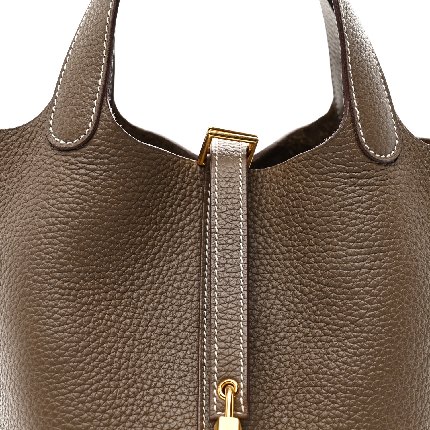 Hermes Taurillon Clemence Picotin Lock 18 PM Etoupe 7 of 10