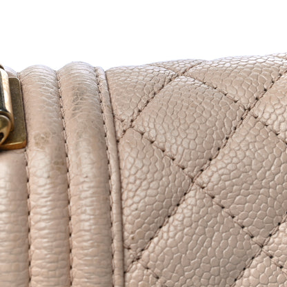 Chanel Caviar Quilted Medium Boy Flap Beige 27 of 27