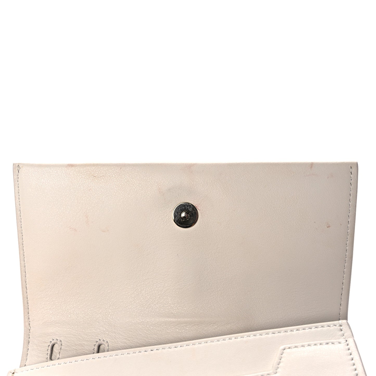 Calfskin Sedgwick Zip Clutch White