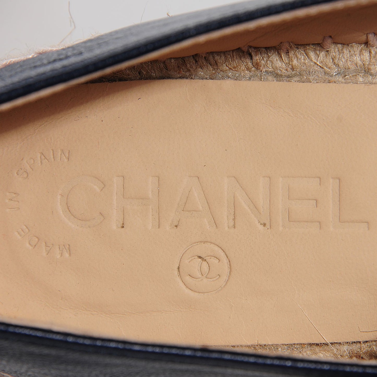 Lambskin Espadrilles 38 Navy Black