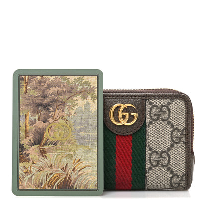 Gucci GG Supreme Monogram Web Ophidia Playing Card Case Beige New Acero 3 of 9