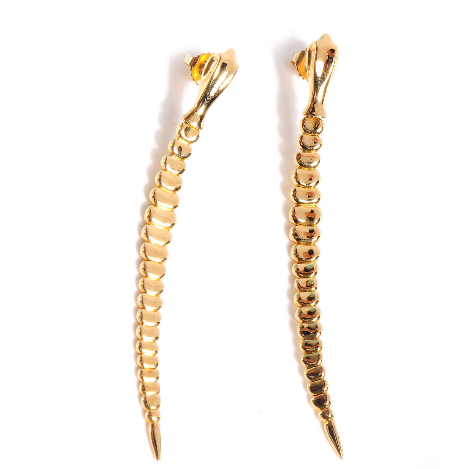 Tiffany 18K Yellow Gold Elsa Peretti Snake Earrings 1 of 5