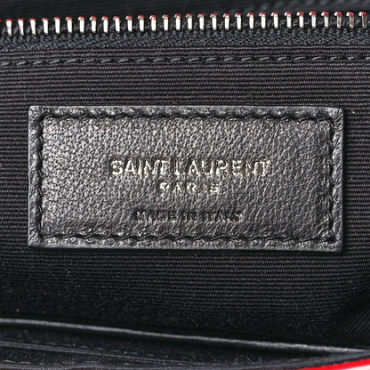 Saint Laurent Lambskin Patchwork Monogram Medium Jamie Red 7 of 12