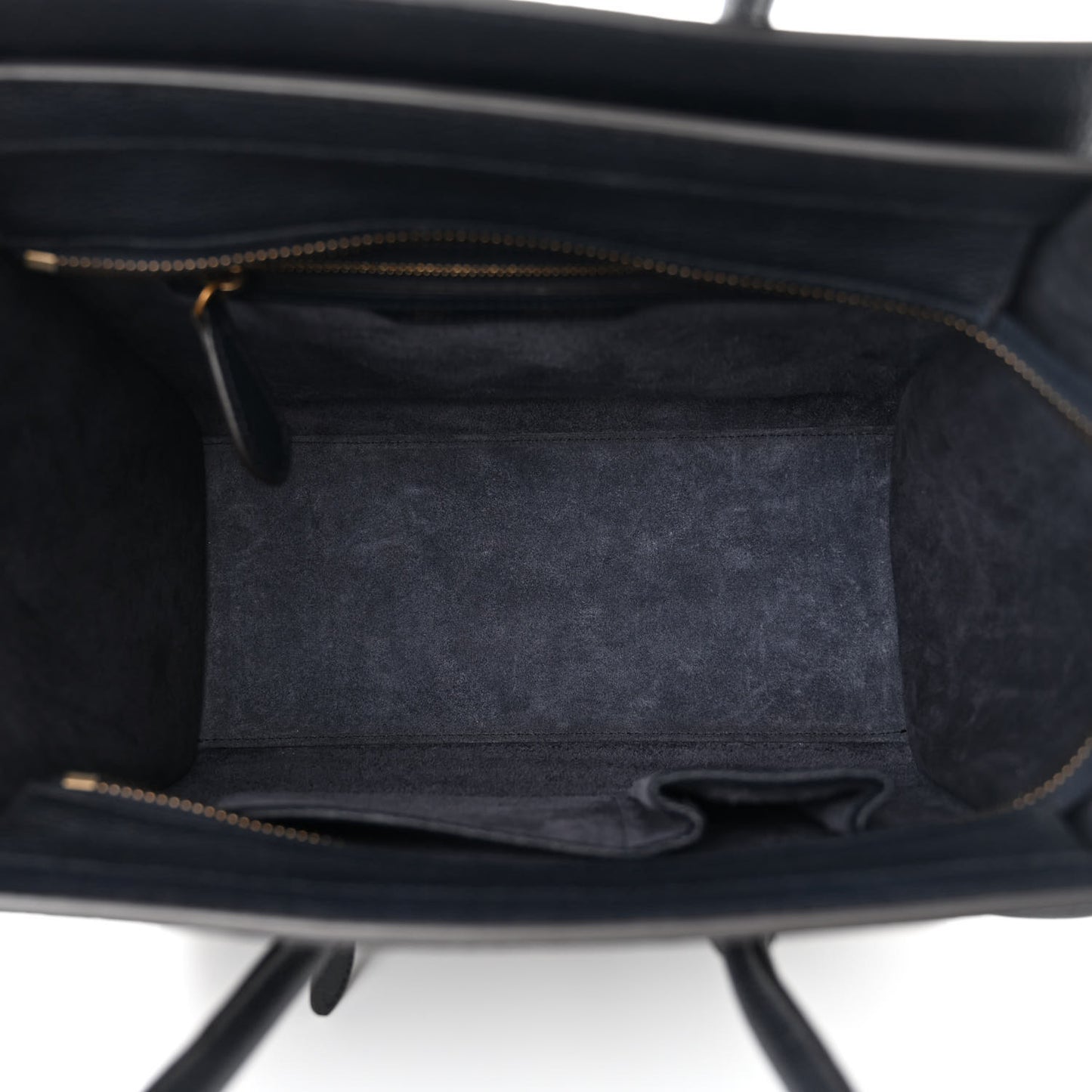 Drummed Calfskin Micro Luggage Midnight