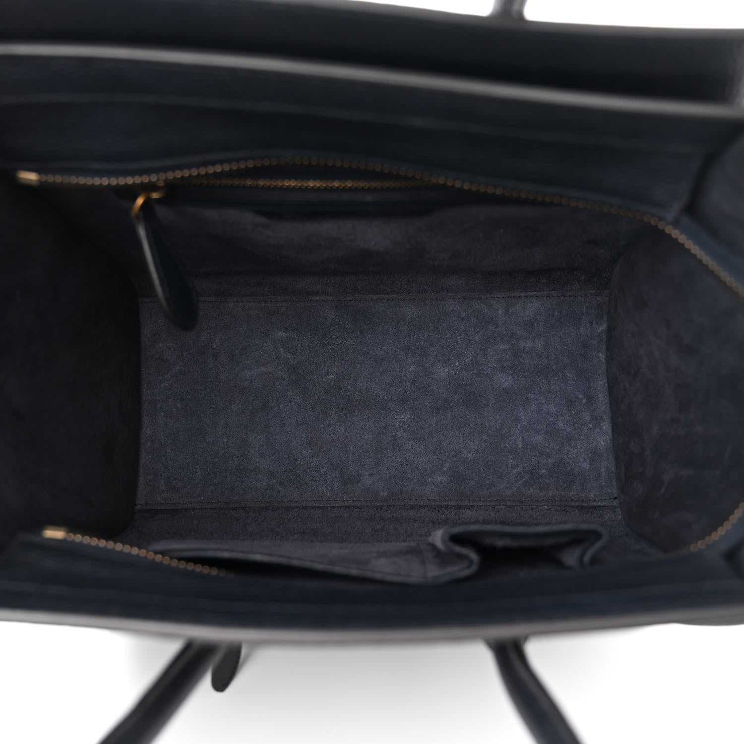 Celine Drummed Calfskin Micro Luggage Midnight 5 of 10