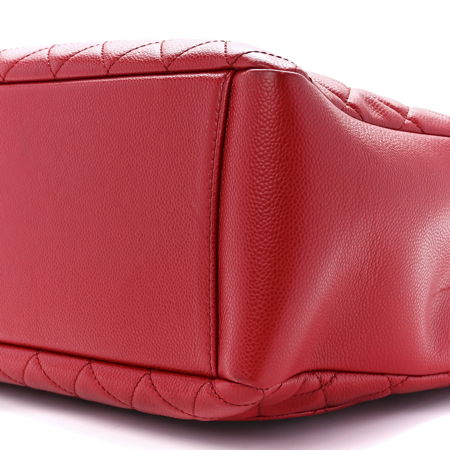 Chanel Caviar Quilted Grand Shopping Tote GST Red 11 of 11