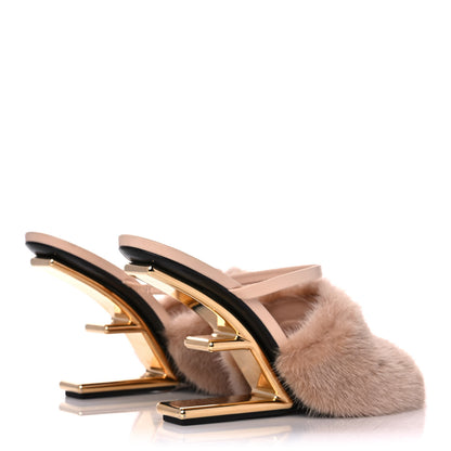 Fendi Mink Vitello Fendi First 95mm Slide Sandals 42 Pink 4 of 10