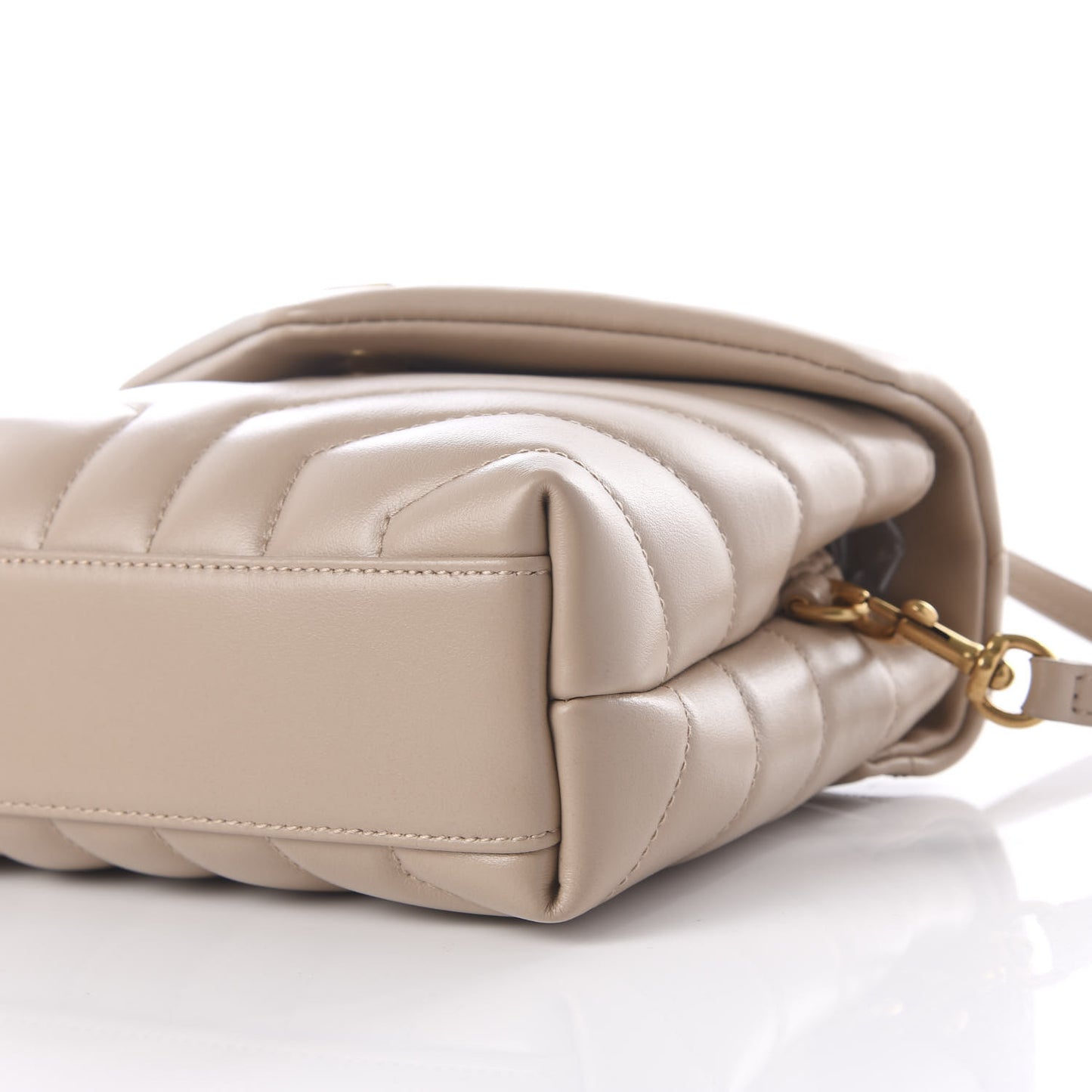 Calfskin Y Quilted Monogram Toy Loulou Crossbody Bag Dark Beige