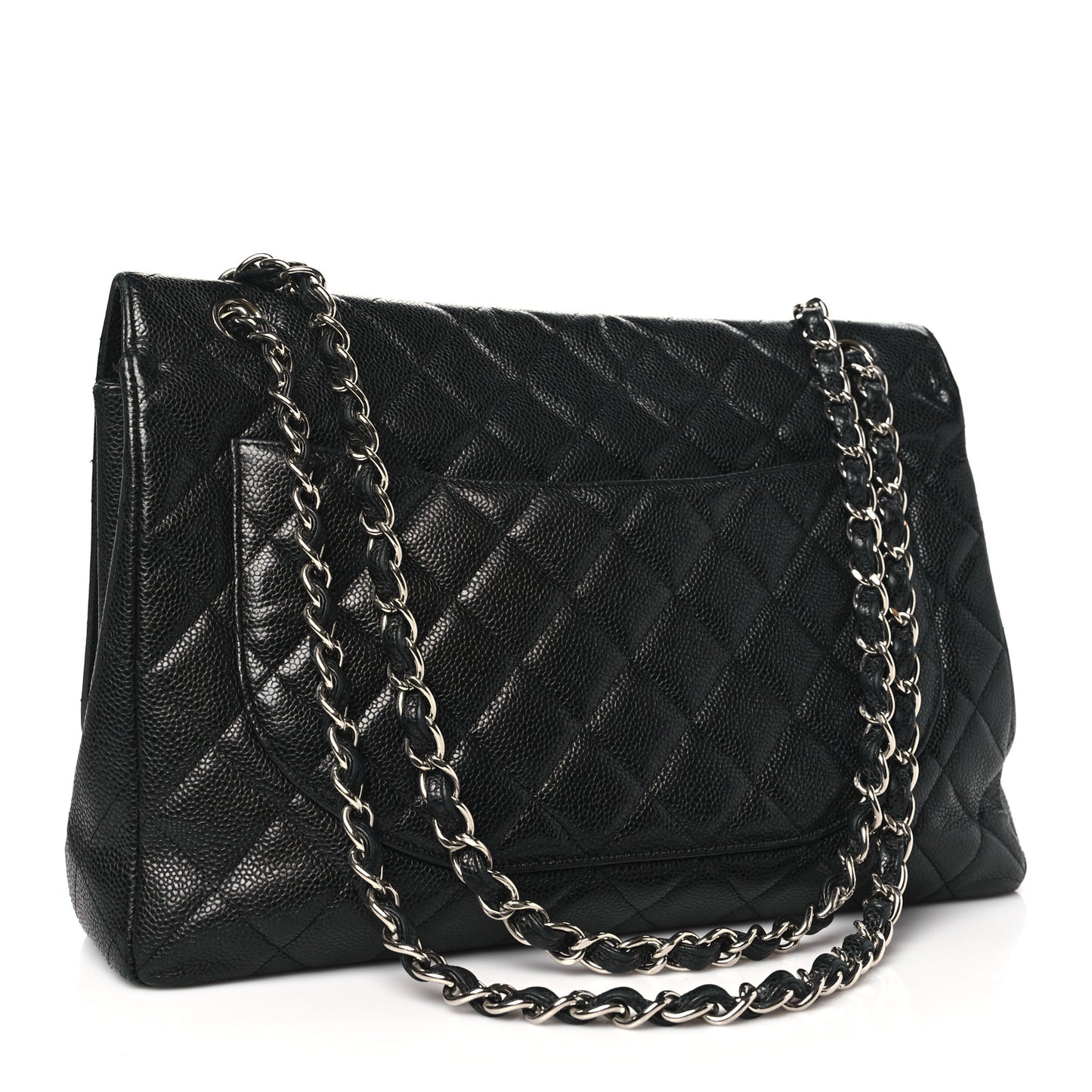 Caviar Quilted Maxi Single Flap Black