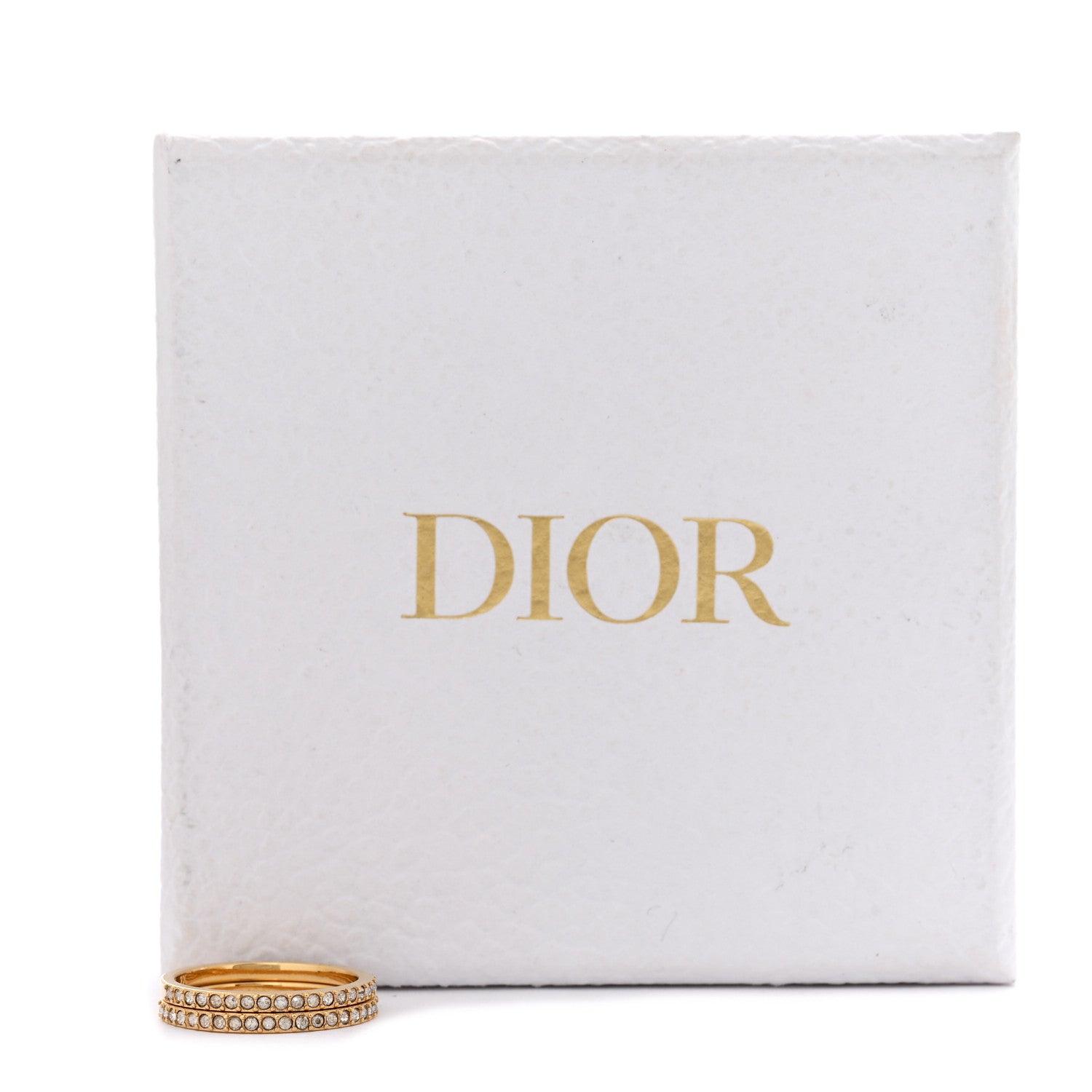 ✨現行・美品✨DIOR CODE リング セット クリスタル 3連 ゴールド M ✨現行・美品✨DIOR CODE リング セット クリスタル 3連 ゴールド M