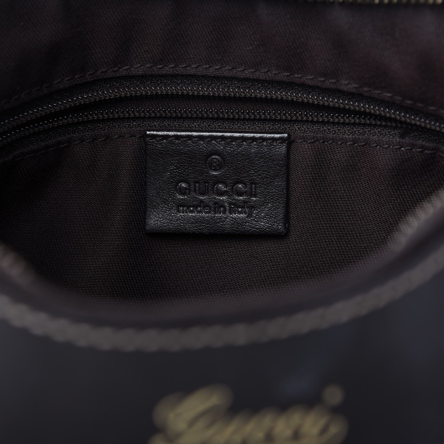 Gucci Monogram Medium D Gold Ring Hobo Dark Brown 8 of 10