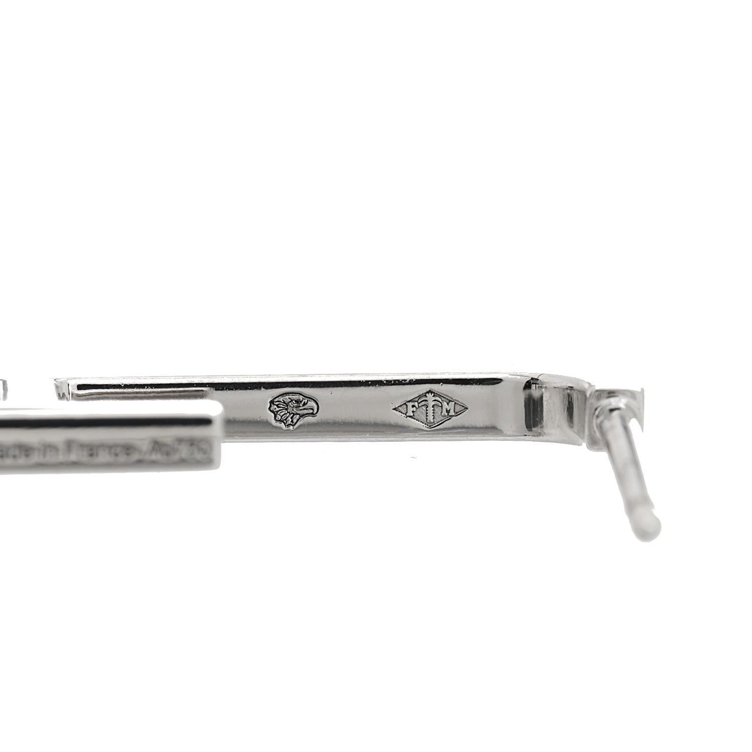 Hermes 18K White Gold Diamond Ever Chaine D'Ancre Enchainee Earrings 5 of 7