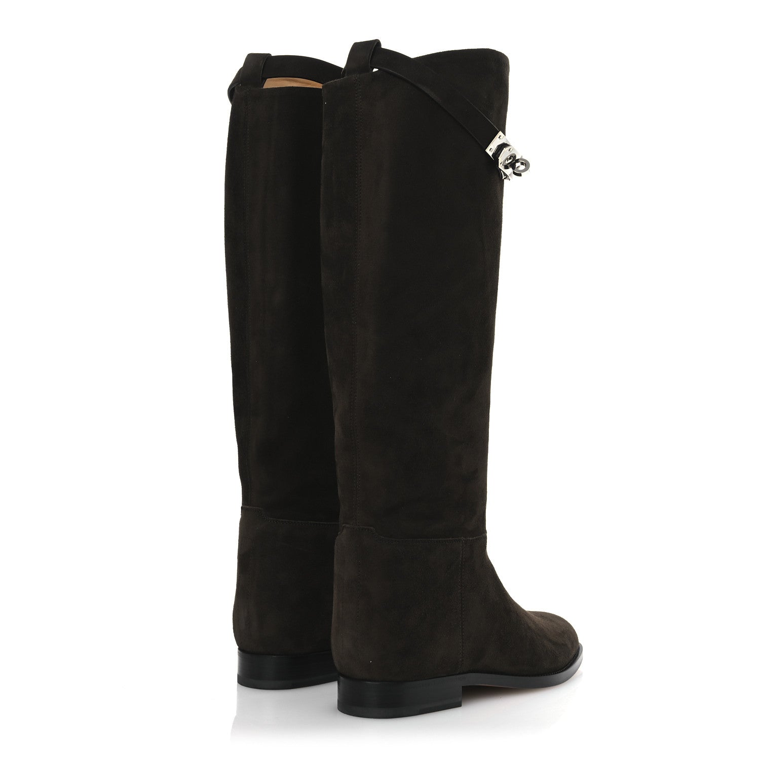 Hermes Suede Kelly Jumping Boots 35.5 Ecorce 5 of 11