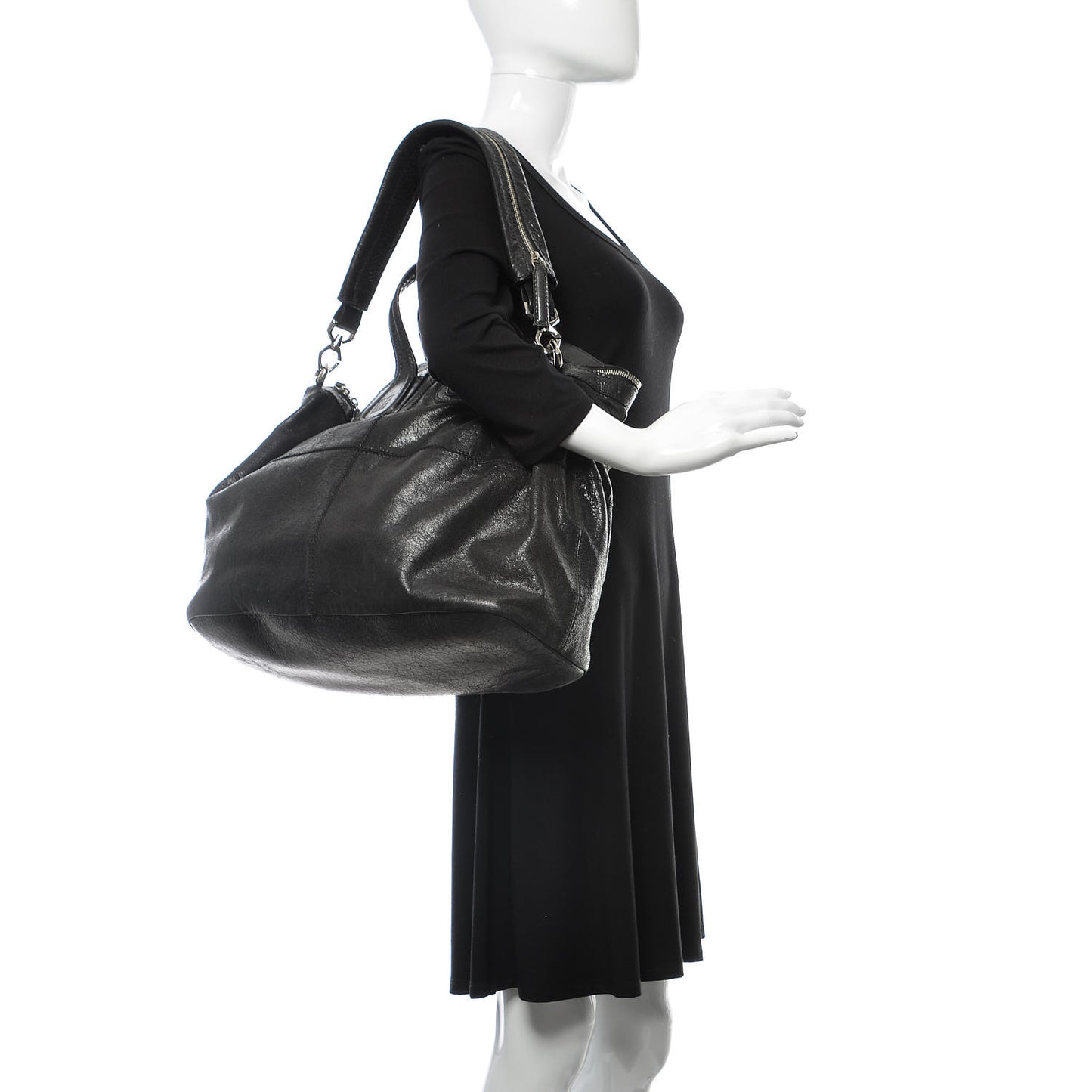 Crinkled Patent Maxi Nightingale Black