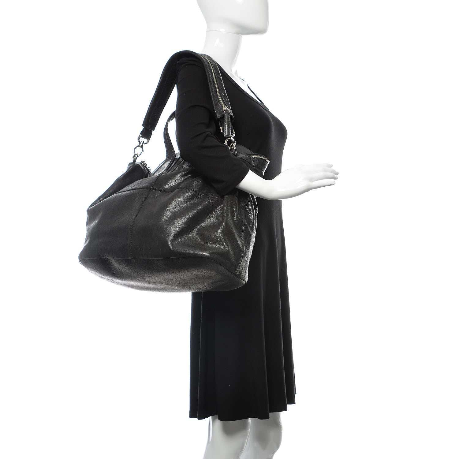 Givenchy Crinkled Patent Maxi Nightingale Black 2 of 13