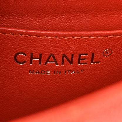 Chanel Caviar Quilted Mini Rectangular Flap Orange 6 of 12
