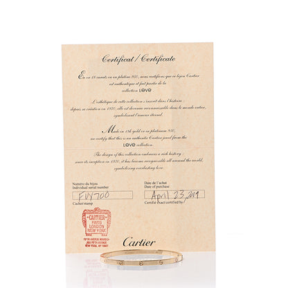 Cartier 18K Yellow Gold Small LOVE Bracelet 17 5 of 5