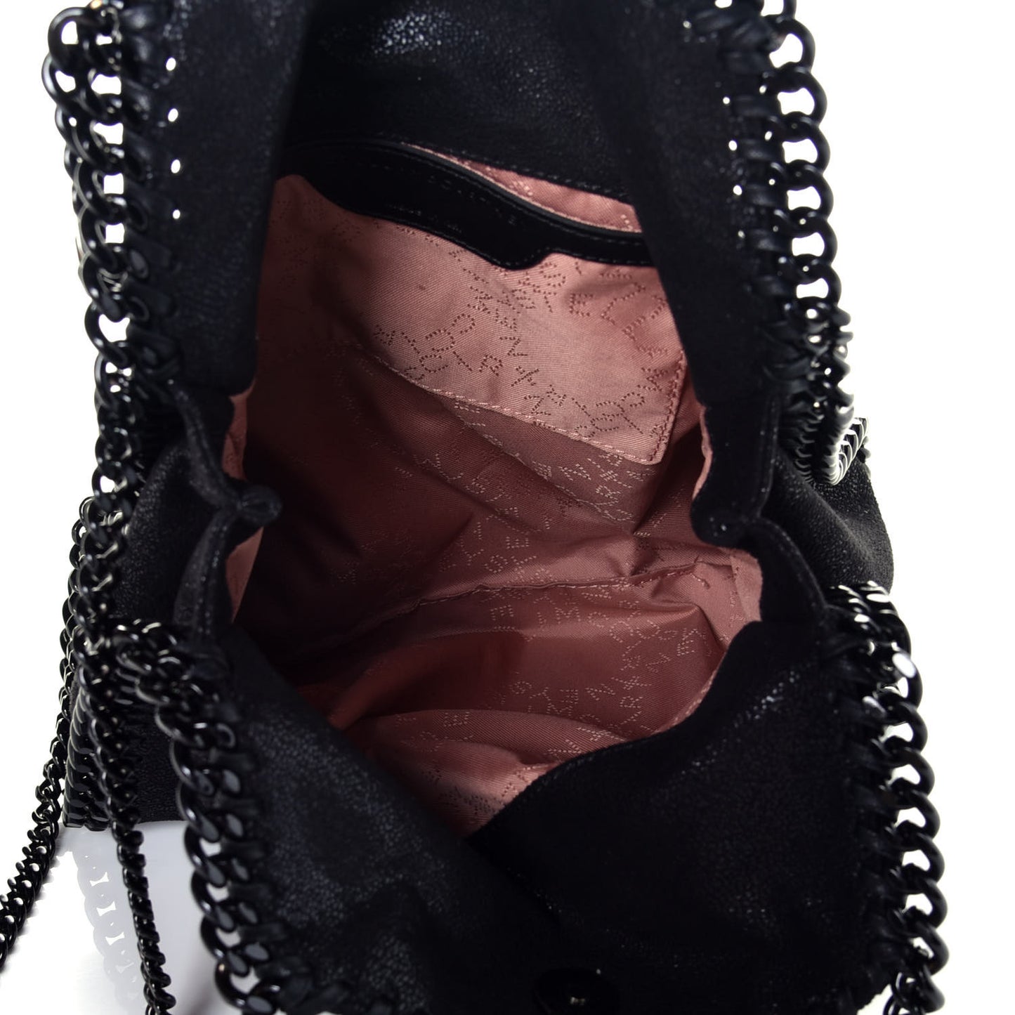 Shaggy Deer Mini Falabella Fold Over Tote Black