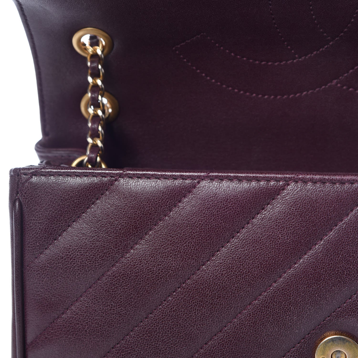 Chanel Lambskin Quilted Jumbo Coco Vintage Flap Purple 12 of 13
