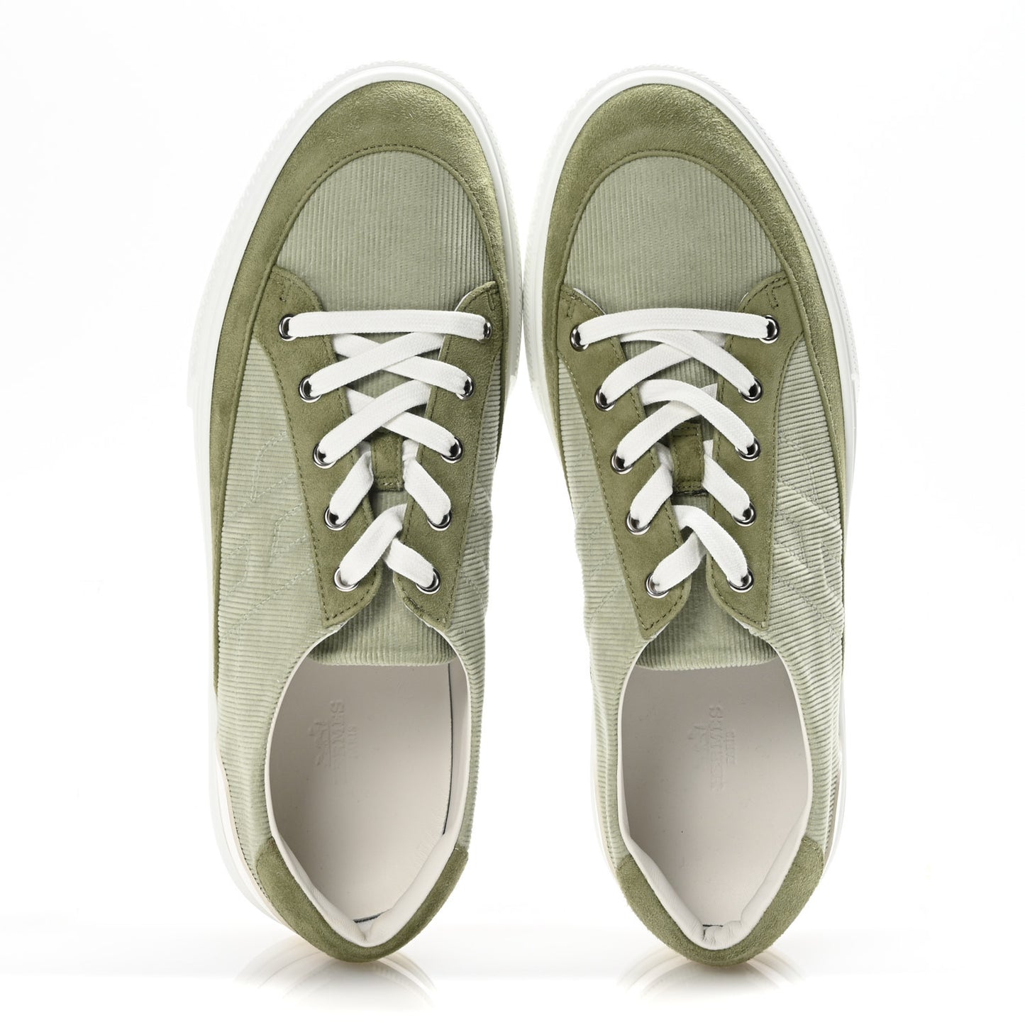 Chevre Velours Deep Sneakers 43 Vert Sauge