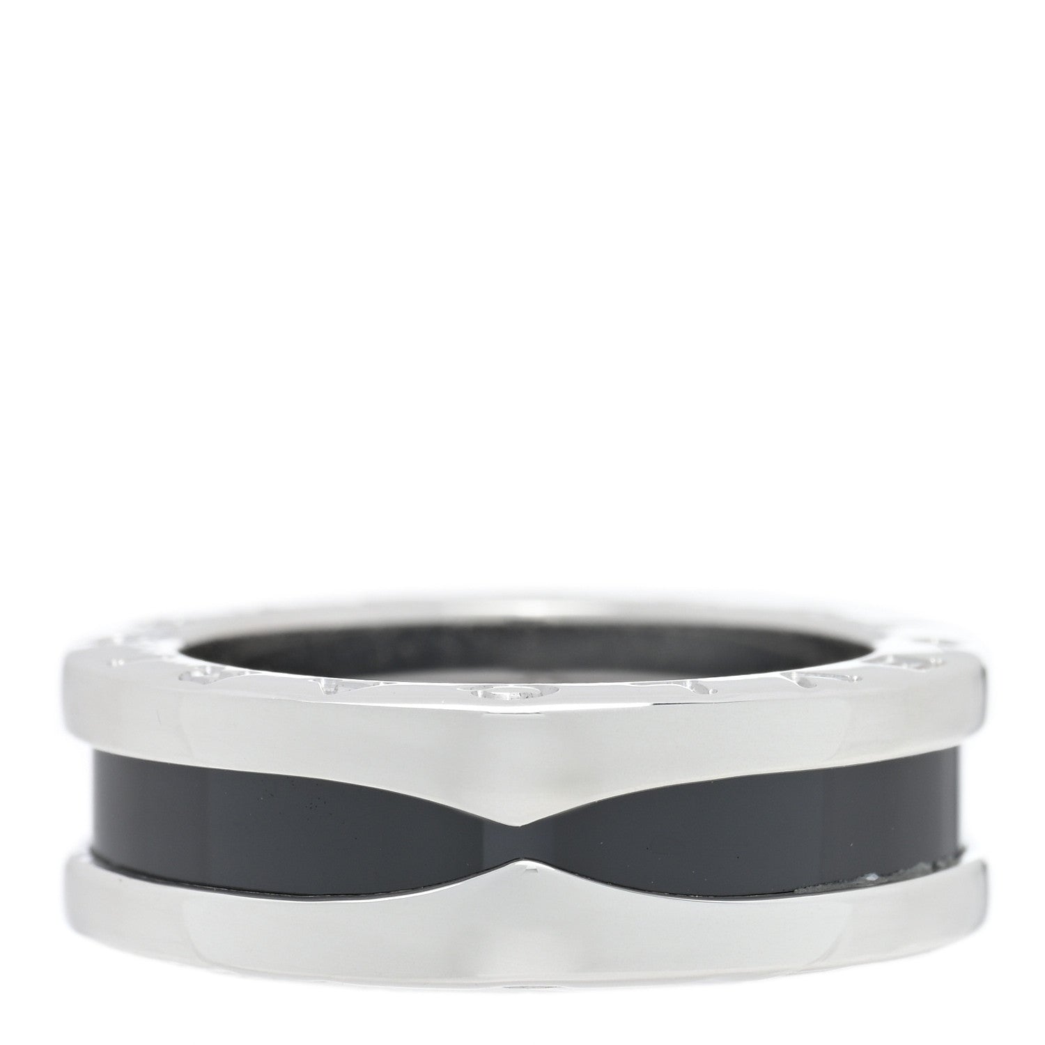 Bulgari Sterling Silver Ceramic Save The Children One-Band Ring 49 4.75 3 of 5