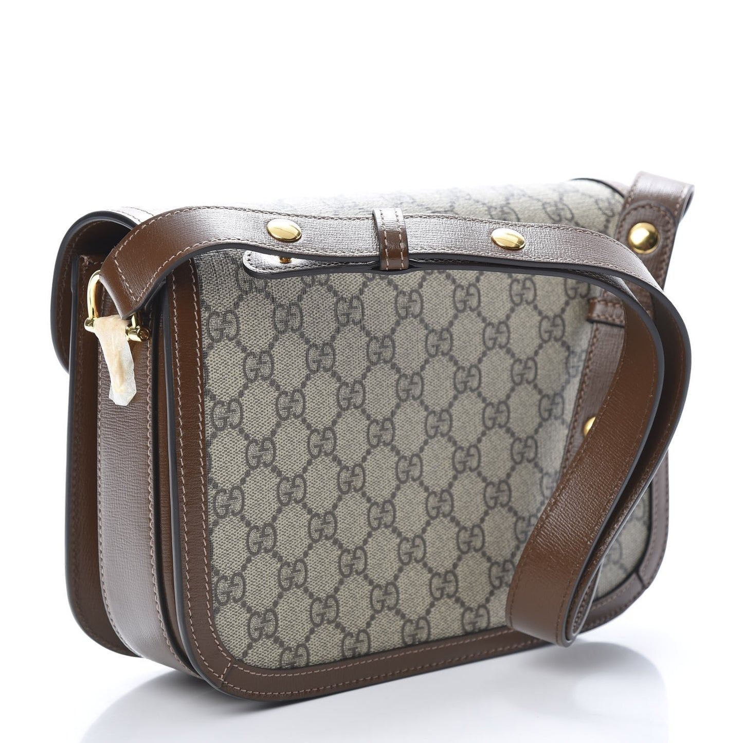 GG Supreme Monogram Horsebit 1955 Shoulder Bag Beige Brown Sugar