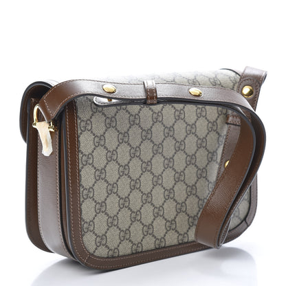 Gucci GG Supreme Monogram Horsebit 1955 Shoulder Bag Beige Brown Sugar 2 of 10