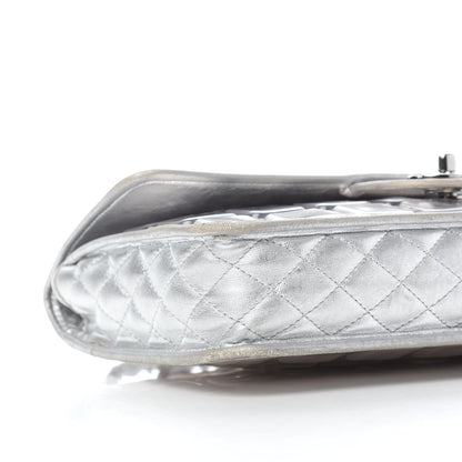 Chanel Vinyl Large Ice Cube Flap Silver 8 of 14