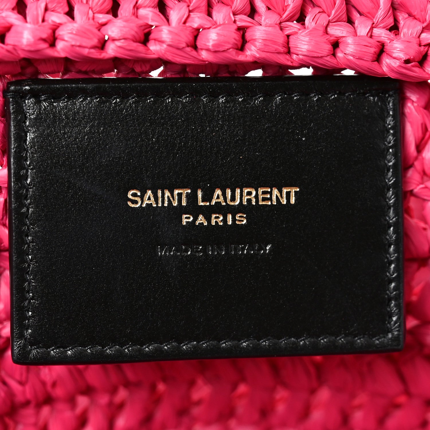 Saint Laurent Raffia Rive Gauche Tote Pink 6 of 11