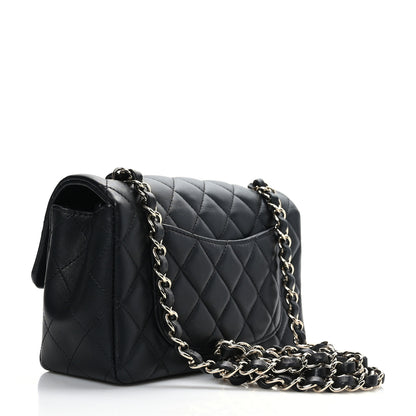 Chanel Lambskin Quilted Mini Rectangular Flap Black 3 of 9