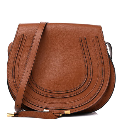 Chloe Calfskin Medium Marcie Round Crossbody Bag Tan 1 of 10