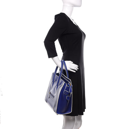 Celine Satin Calfskin Micro Debossed Luggage Inky Blue 2 of 9