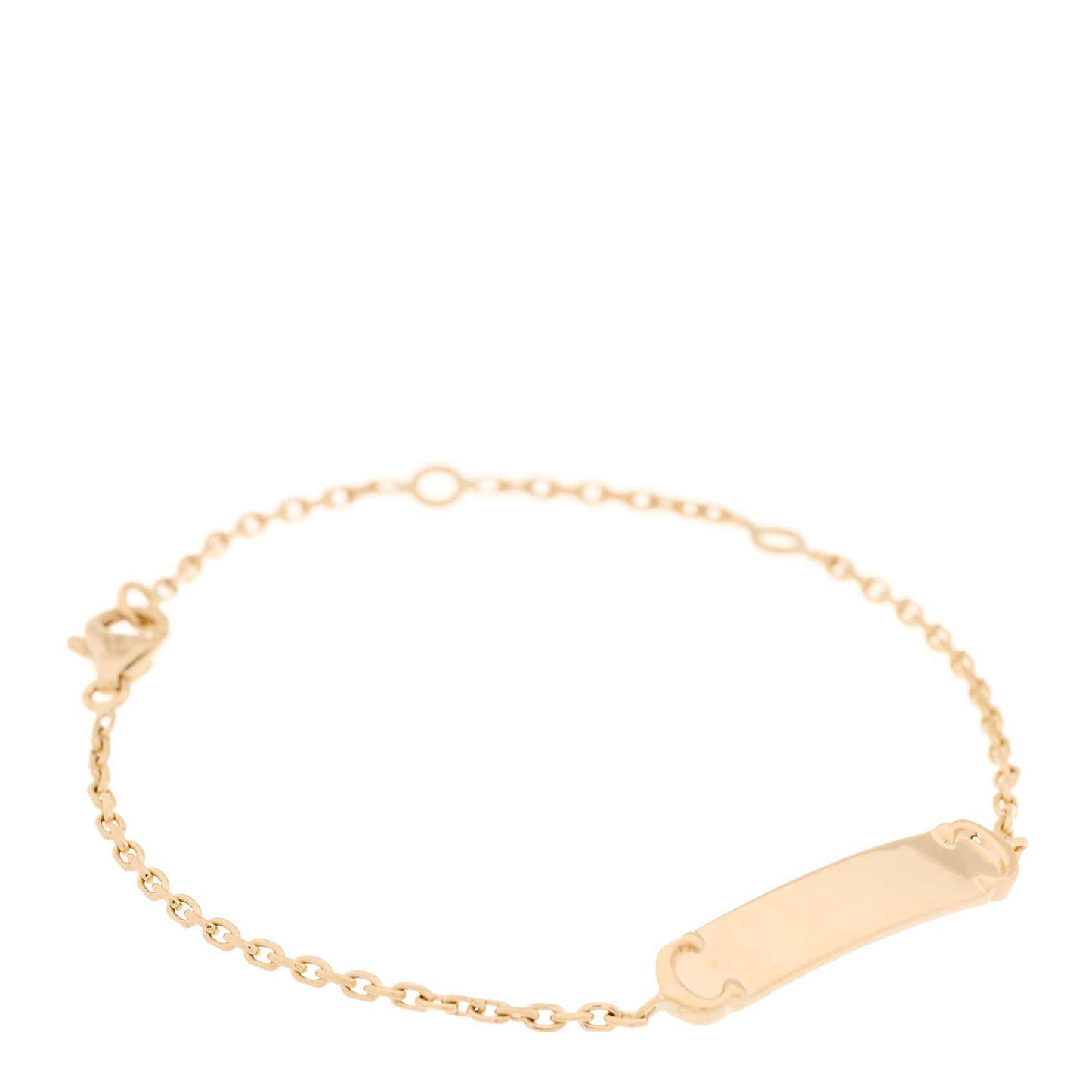 18K Yellow Gold ID Chain Bracelet