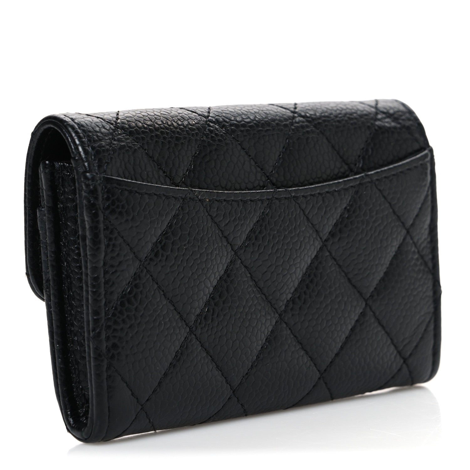 Chanel Caviar Quilted Flap Card Holder Black 3 of 8