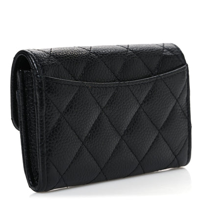 Chanel Caviar Quilted Flap Card Holder Black 3 of 8