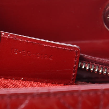 Christian Dior Patent Cannage Medium Lady Dior Red 9 of 13