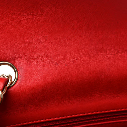 Chanel Lambskin Quilted Mini Rectangular Flap Red 10 of 14